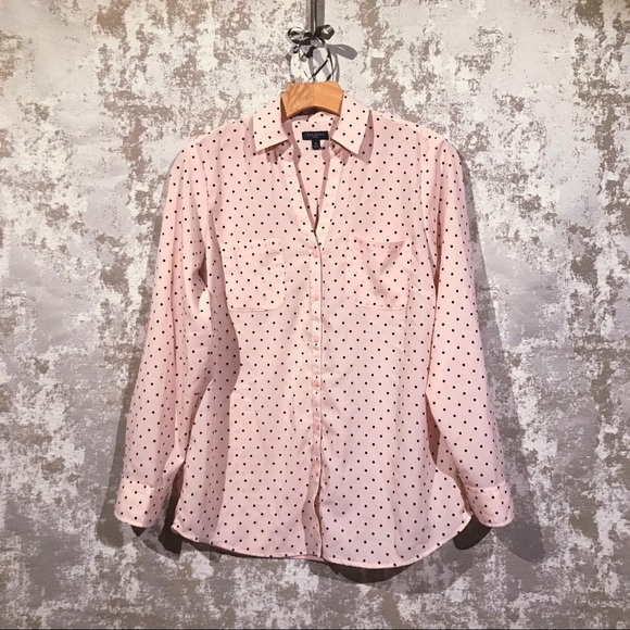 Talbots Tops - Talbots Button Down Blouse with Polka Dots